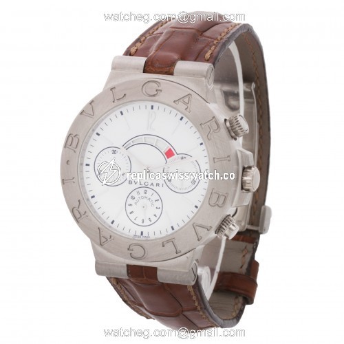 Bvlgari CHW 40GAM Diagono Automatic Male 18k White Gold Replica