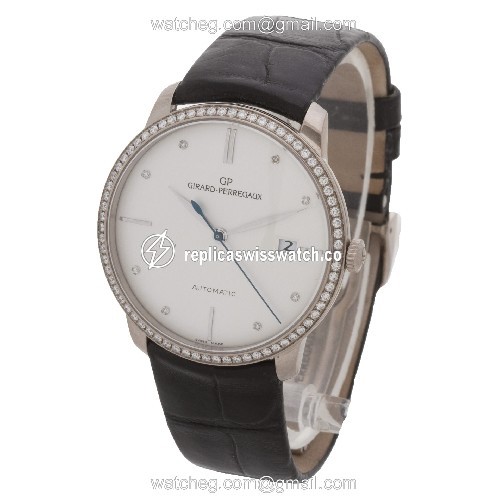 Girard Perregaux 49525D53A1A-BK6A 1966 Automatic Male 18k White Gold Replica