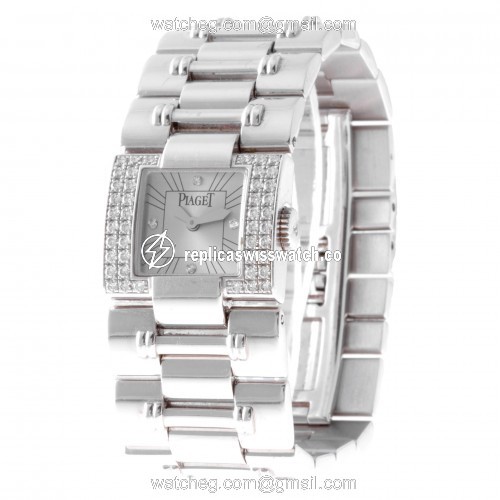 Piaget 50011 K83 Dancer Quartz Female 18k White Gold Replica