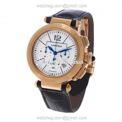 Cartier w3019951 Pasha Automatic Male 18k Pink Gold Replica