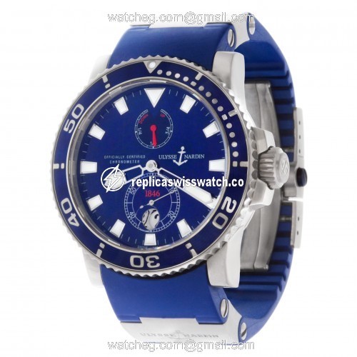 Ulysse Nardin 260-32-3A Maxi Marine Automatic Male 18k White Gold Replica