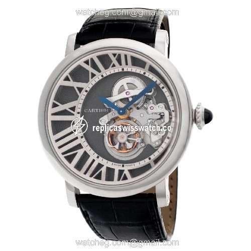 Cartier W1556214 Rotonde Manual Male 18k White Gold Replica