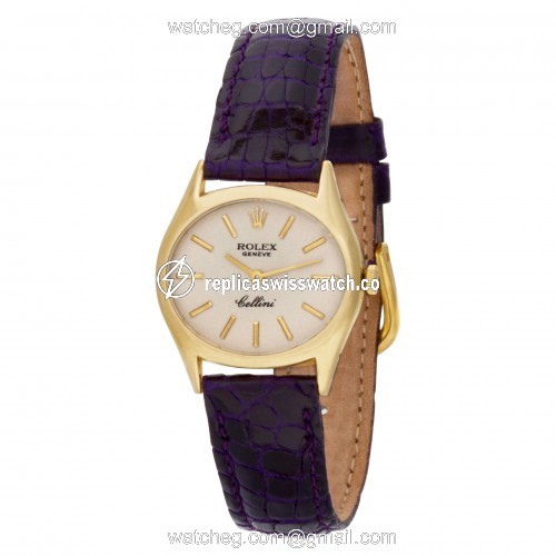 Rolex 3802 Cellini Manual Female 18k yellow gold Replica