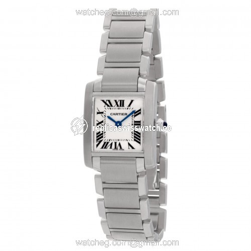 Cartier 2384 Tank Francaise Quartz Female Stainless Steel Replica