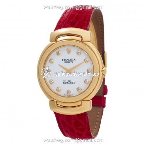 Rolex 6622 Cellini Quartz Female 18k yellow gold Replica