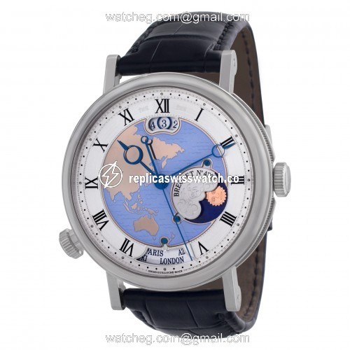 Breguet 5717PT Classique Hora Mundi Automatic Male Platinum Replica