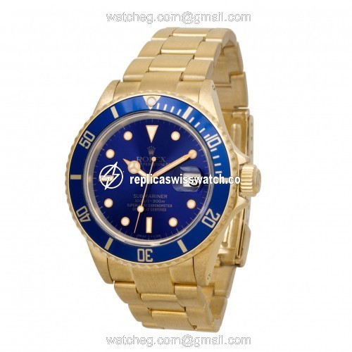 Rolex 16808 Submariner Automatic Unisex 18k yellow gold Replica