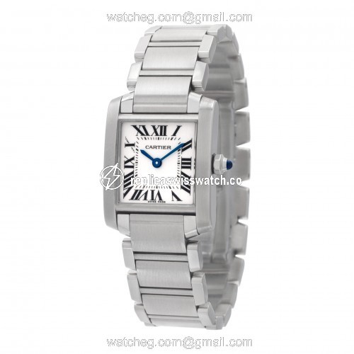 Cartier W51008Q3 Tank Quartz Female Stainless Steel Replica