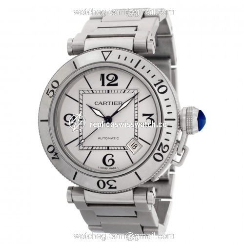 Cartier w31080m7 Pasha Seatimer Automatic Male Stainless Steel Replica