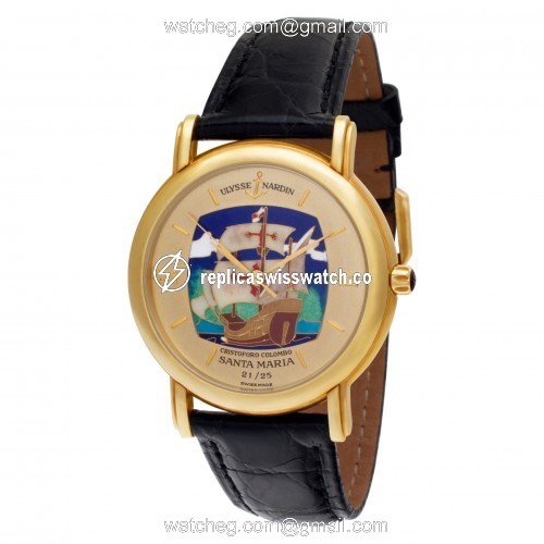 Ulysse Nardin 131-77-9 San Marco Automatic Male 18k yellow gold Replica