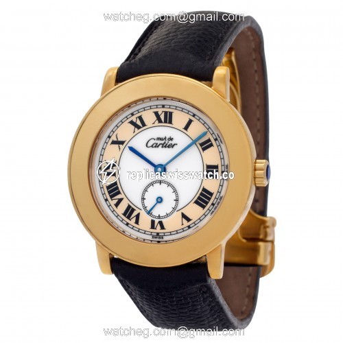 Cartier 1810 Vermeil Quartz Female plaque Replica