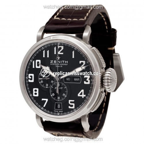 Zenith 03.2430.4054 Pilot Montre D Aeronef Automatic Male Stainless Steel Replica