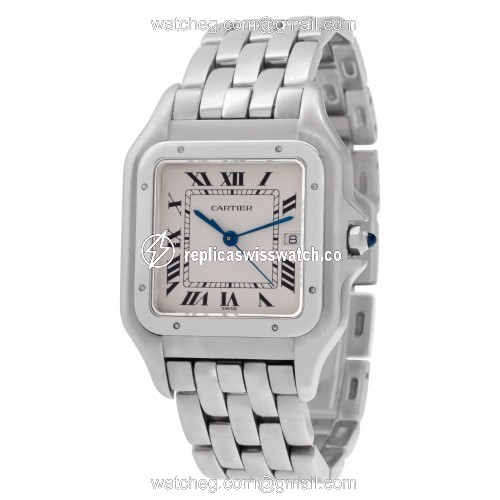 Cartier 1300 Panthere Quartz Male Stainless Steel Replica