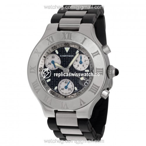 Cartier 2424 Chronoscaph Quartz Unisex Stainless Steel Replica