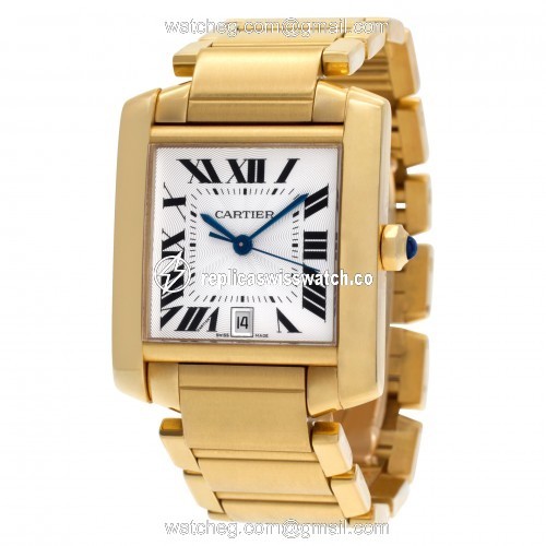 Cartier W50001R2 Tank Francaise Automatic Unisex 18k yellow gold Replica