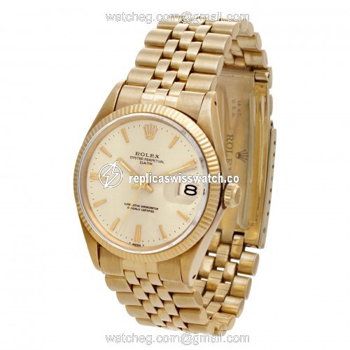 Rolex 1503 Date Automatic Unisex 14k yellow gold Replica