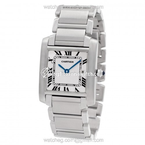 Cartier W51011Q3 Tank Francaise Quartz Unisex Stainless Steel Replica