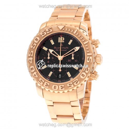 Blancpain 2285F-363063DBS Air Command Automatic Male 18k rose gold Replica
