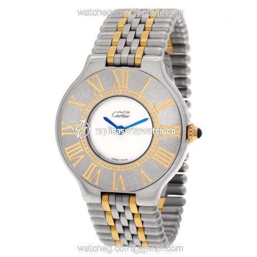 Cartier 1340 Must 21 Quartz Female Stainless Steel Replica