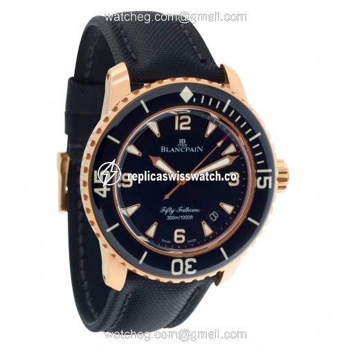 Blancpain 5015.3630.52 Fifty Fathoms Automatic Male 18k rose gold Replica