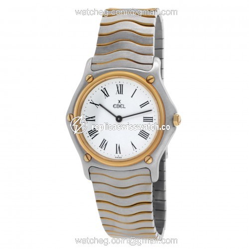 Ebel 12976 Classic Wave Quartz Female 18k gold & Stainless Steel Replica