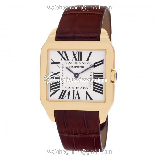 Cartier W2008751 Santos Dumont Manual Unisex 18k Yellow Gold Replica