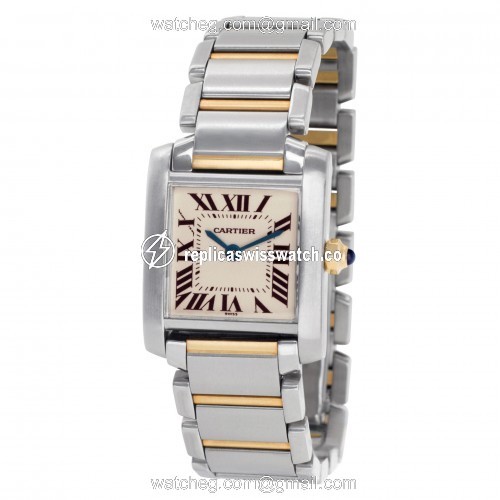 Cartier W51007Q4 Tank Francaise Quartz Female Stainless Steel Replica