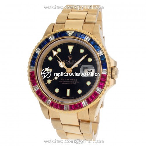 Rolex 16718 GMT-Master II Automatic Unisex 18k yellow gold Replica