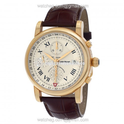MontBlanc 102345 Star GMT Automatic Male 18k Yellow Gold Watches MontBlanc 102345 Star GMT Automatic Male 18k Yellow Gold Watches