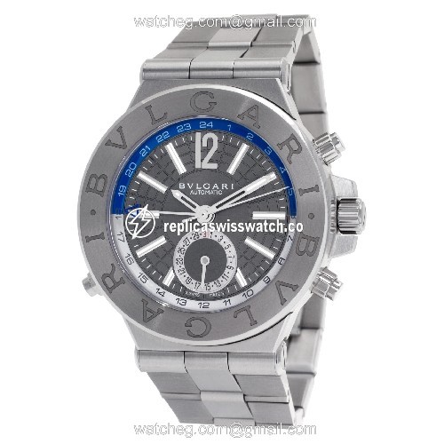 Bvlgari DG 40 S GMT Diagono Automatic Male Stainless Steel Replica