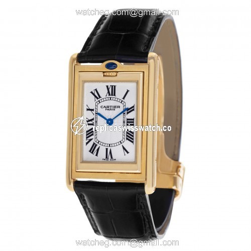 Cartier 2499D Basculante Manual Unisex 18k yellow gold Replica