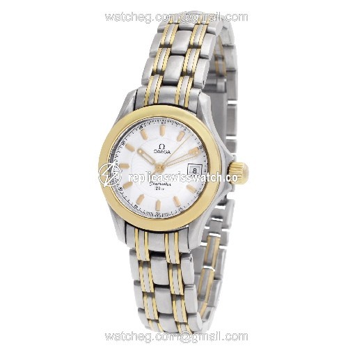 Omega 2381.21.00 Seamaster Quartz Female 18k gold & Stainless Steel Watches Omega 2381.21.00 Seamaster Quartz Female 18k gold & Stainless Steel Watches