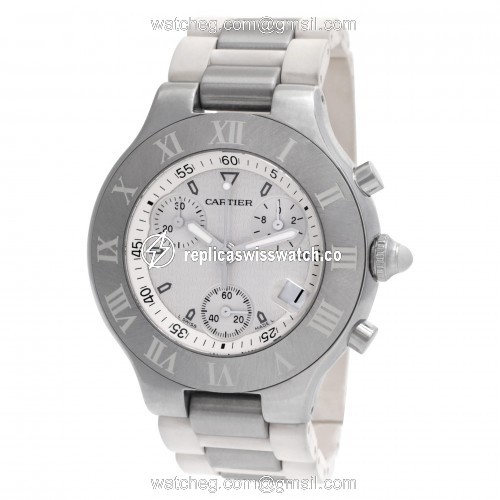 Cartier w10125U2 Chronoscaph 21 Quartz Unisex Stainless Steel Replica