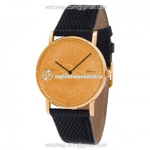 Corum Corum 2925 $20 Coin Automatic Male 18k yellow gold Replica