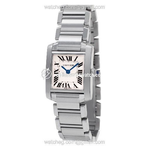 Cartier w51008q3 Tank Francaise Quartz Female Stainless Steel Replica