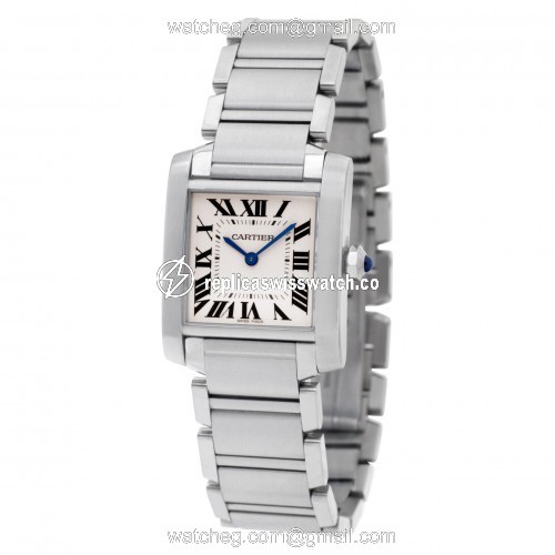 Cartier W51011Q3 Tank Francaise Quartz Female Stainless Steel Replica