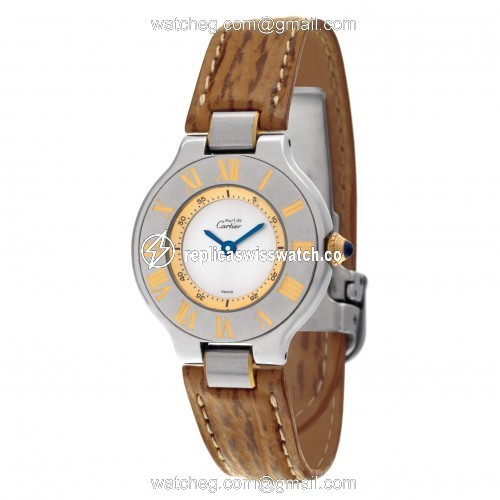 Cartier 1340 Must 21 Quartz Unisex Stainless Steel Replica