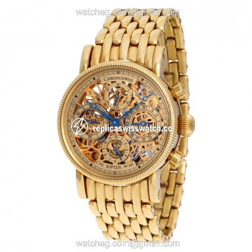 Chronoswiss CH7521 Opus Automatic Male 18k yellow gold Replica