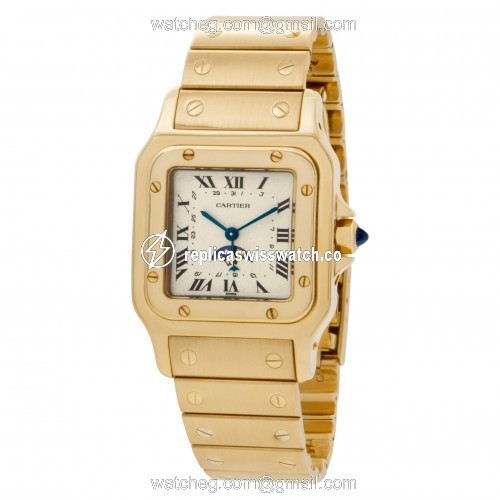 Cartier 819901 Santos Quartz Unisex 18k yellow gold Replica