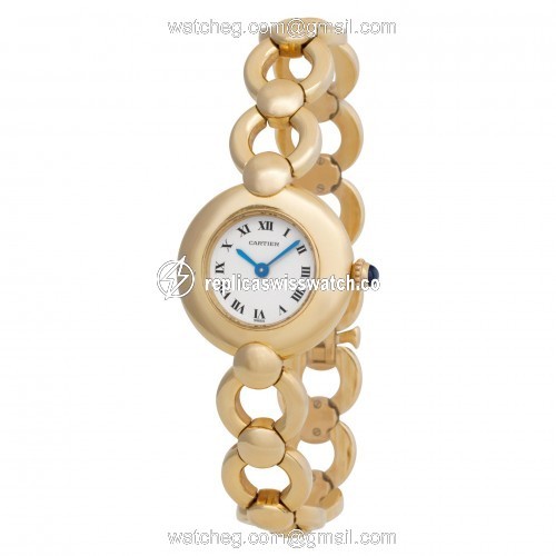 Cartier 1989-1 Colisee Quartz Female 18k yellow gold Replica