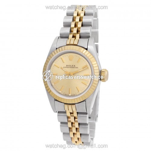 Rolex 67193 Oyster Perpetual Automatic Female Stainless Steel Replica