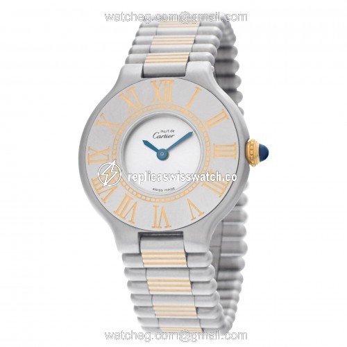 Cartier A00382 Must 21 Quartz Unisex Stainless Steel & Gold Plated Replica