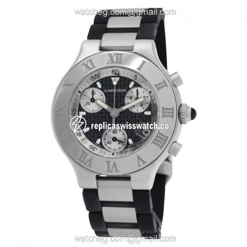 Cartier W10125U2 Chronoscaph Quartz Unisex Stainless Steel Replica