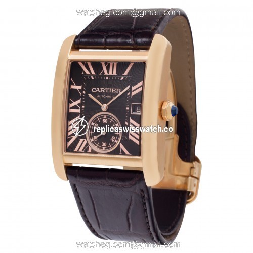 Cartier W5330002 Tank MC Automatic Male 18k rose gold Replica