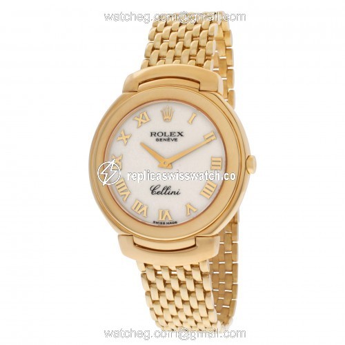 Rolex 6623 Cellini Quartz Unisex 18k yellow gold Replica