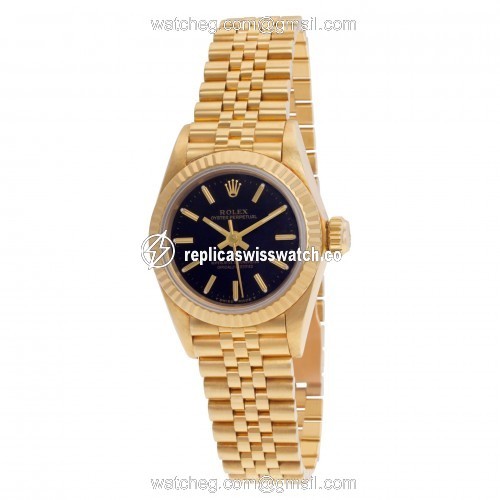 Rolex 67198 Oyster Perpetual Automatic Female 18k yellow gold Replica