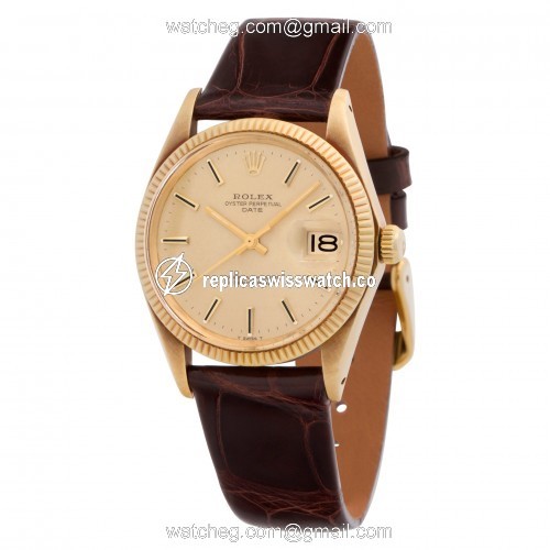 Rolex 1503 Date Automatic Unisex 18k yellow gold Replica