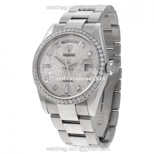 Rolex 118239 Day-Date Automatic Unisex 18k White Gold Replica