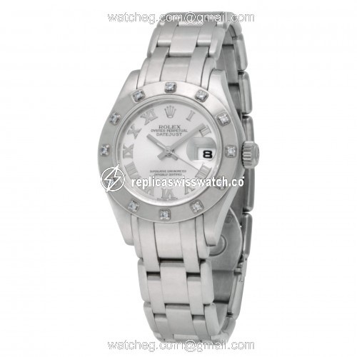 Rolex 80319 Pearlmaster Automatic Female 18k White Gold Replica