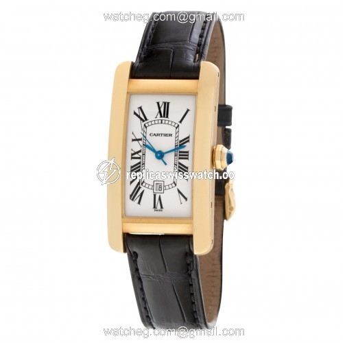 Cartier W2620030 Tank Americaine Automatic Female 18k yellow gold Replica